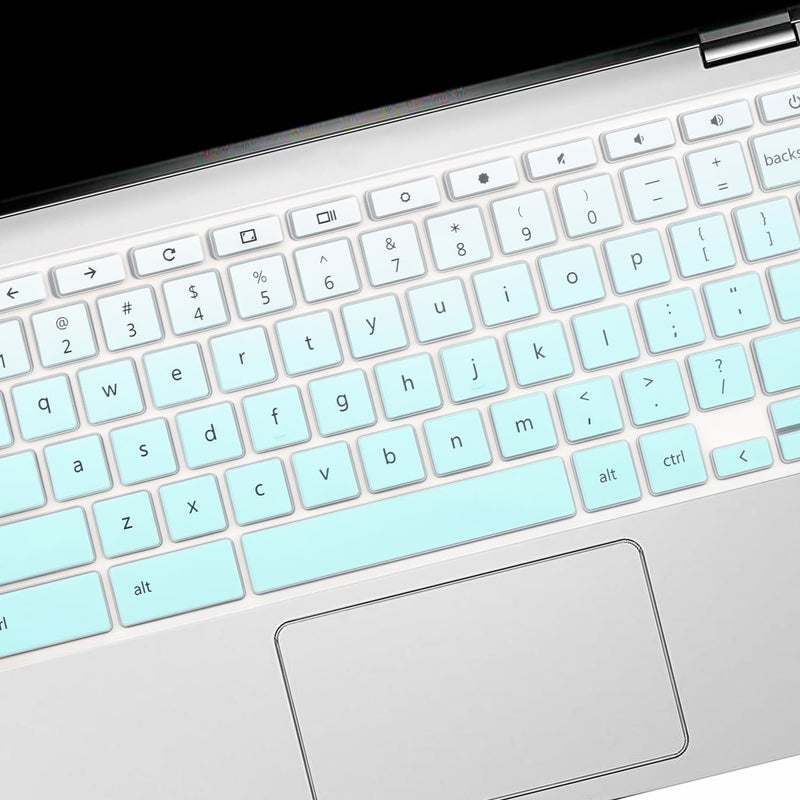MUBUY-GOL Keyboard Cover for Dell Chromebook 2-in-1 3100 5300 5190 3181 & Chromebook 11 3120 3180 3189 3380 3400 & Chromebook 11.6 13.3 14 US Keyboard Cover -MintGreen - Image 4